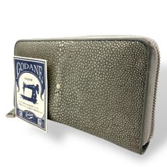 良品 1012 フランコモリッツ ハンドバッグ リザード 型押し ゴールド  