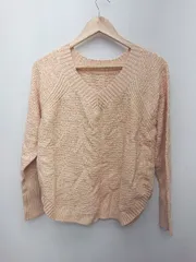 ◇ ◎ ●未使用● emi+ エミプラス タグ付 Vネック 長袖 ニット セーター サイズF コーラル系 レディース P  【1403180012051】