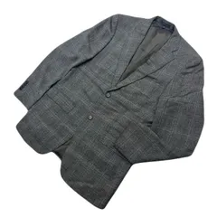 ZARA MAN ザラ マン テーラードジャケット 2B チェック ウール グレー メンズ 44 秋冬 大人カジュアル ビジネス オフィス モード■S4207