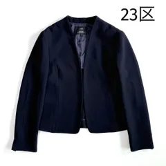 23区 ノーカラージャケット ネイビー 38 フォーマル 通勤 オフィス 入学式 卒業式 セレモニー レディース アウター ONWARD