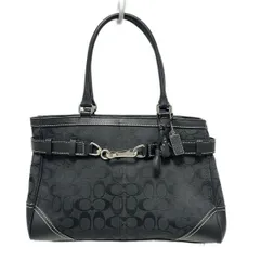 極美品　COACHコーチ ハンプトンズ キャリーオール シグネチャー ブラック 2025年最新】coach ハンプトンの人気アイテム - メルカリ