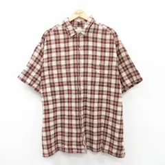 XL/古着 セントジョンズベイ 半袖 シャツ メンズ 00s 大きいサイズ コットン 茶他 ブラウン チ spe 25jun20 中古 トップス