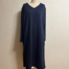 KN3293 ＊4L 大きいサイズ　 ワンピース 長袖　ネイビー　裏ファー　ロングワンピース　マキシ