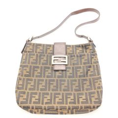 フェンディ FENDI ズッカ ショルダーバッグ キャンバス 26727 ブラウン ワンショルダー【中古】
