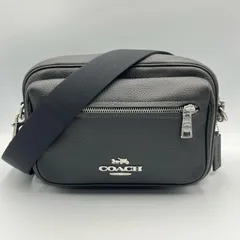 de7 COACH ショルダーバッグ オプアート 総柄 黒 牛革 de7 COACH ショルダーバッグ オプアート 総柄 黒 牛革