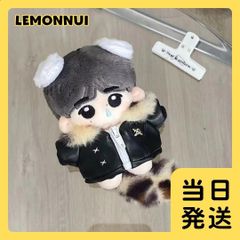 10cm ぬいぐるみ服 着せ替え レザージャケット 黒 ぬい活-B2511