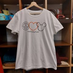 ディズニー ワールド Disney ミッキー 半袖Tシャツ メンズXL 白T プリントTシャツ アメカジ USA古着06C1802