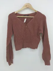 ◇ Kastane カスタネ 長袖 リブ ニット セーター サイズF ブラウン系 レディース P  【1212220003764】