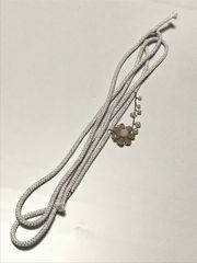新品 帯締め 正絹/樹脂 帯留め 付き 三分紐 