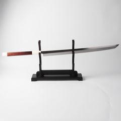 マグロ包丁 刃渡600mm  本刃付け ヘアライン仕上げ 八角柄 花梨鞘付き 刺身包丁 柳刃包丁