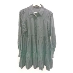 ◇ ⊇ ZARA ザラ 長袖 ミニ丈 ワンピース サイズS ブラック系 レディース E  【1506230022113】