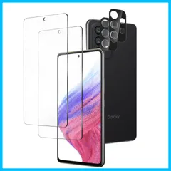 【迅速発送】JACRON Galaxy A53 5G フィルム 2枚 + カメラフィルム2枚【指紋認証対応】GalaxyA53 SC-53C / SCG15 保護フィルム 日本旭硝子素材強化ガラス 9H硬度 耐衝撃 全面保護 指紋防止高光沢 自動吸着 ギャラク