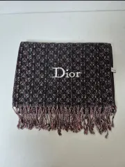 Dior ブラックグレー マフラー Dior HOMME(ディオールオム) Super Long Bee Logo Embroidery