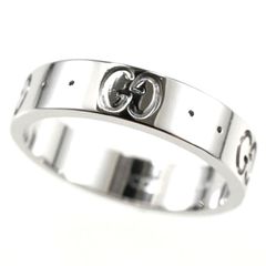GUCCI グッチ アイコンリング K18WG ホワイトゴールド AU750 指輪 8号