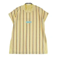 サイズ：L TOMMY HILFIGER GOLF トミー ヒルフィガーゴルフ 2023年モデル モックネック 半袖 Tシャツ ドット柄 イエロー系 [240101236508]# ゴルフウェア レディース ストスト