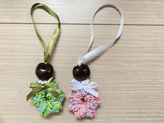 リボンレイのストラップ　2個セット
