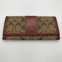 COACH コーチ 長財布 二つ折り キャンバス×レザー シグネチャー レディース