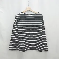 ◇ ⊇ ◎●未使用● &.NOSTALGIA ボーダー 長袖 ロンＴ カットソー サイズM ブラック レディース E  【1502180078750】