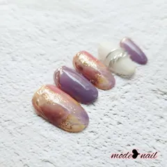 ネイルチップ　形・サイズオーダー　　リングネイル　ニュアンス