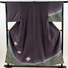 総刺繍 宝尽くし 訪問着 黒地 総刺繍 宝尽くし 訪問着 黒地