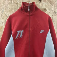 NIKE　トラックジャケット　ジャージ　カレッジロゴ　メンズS赤　e5
