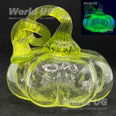 再々入荷】ウランガラス オブジェ かぼちゃ Type-A-3 高さ10cm