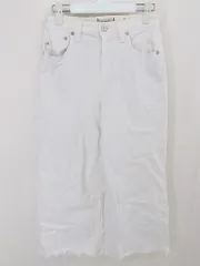 ◇ YANUK ヤヌーク フリンジ デニム ジーンズ パンツ サイズ24 オフホワイト レディース  【1109240008018】