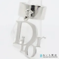 Christian Dior ディオール リング 指輪 チャーム ロゴ サイズ6 約10.5号 アクセサリー シルバー色 保管袋有 H20377