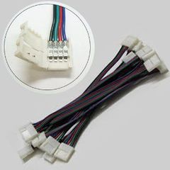 LEDテープ用 5050SMD RGB対応 2個セット 4PIN 幅10mm用 延長用コネクタ 12V 延長 コネクタ/コネクター/ はんだ付け不要！ テープLED SDM便送料無料 1ヶ月保証#$