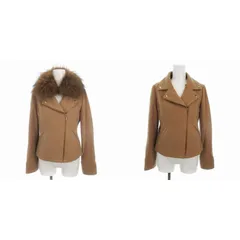 レッセパッセ LAISSE PASSE チャイニーズラクーンファー ジャケット アウター ジップアップ 36 ブラウン 3-4201-4611 /USのサムネイル