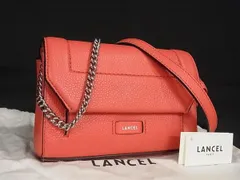 ■新品■未使用■ LANCEL ランセル レザー チェーン クロスボディ ショルダーバッグ レディース コーラルピンク系 AV7081のサムネイル