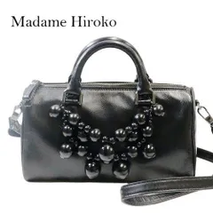 極美品　マダムヒロコ レザー型押しハンドバッグ 2025年最新】マダムヒロコ バックの人気アイテム - メルカリ