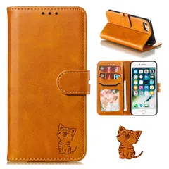 【新品】 Lsscase に適用する iPhone SE ケース 第2世代 第3世代 iphone8/7 ケース 手帳型 アイフォンse2 カード収納 アイホン 携帯ケース スマホケース 携帯カバー スタンド機能 財布型 ベルトマグネット 猫型 可愛い 耐 1
