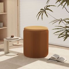 ペーパースツール2点セット椅子クッション付き折りたたみスツール