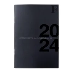 【特価商品】PBF48K24 2023年10月始まり 黒 A5 FOBCOOP マンスリー 2024年 手帳 キョクトウ