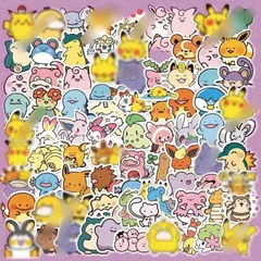 【在庫処分】For ポケットモンスター ステッカー 100枚セット かわいいアニメ for ポケットモンスター シール 防水デカール 可愛い おしゃれ 漫画 DIYステッカー ギフトボックス包装 (A)