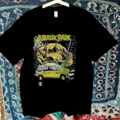 レトロ ジュラシックワールド ティーシャツ 半袖 メンズ 新品 XL ２XL Jurassic Park Tシャツ 夏 新品 お洒落 黒 レトロ 個性的 奇抜  攻め 前衛的 ビンテージリプリント 古着 好き プリントT 男性 衣類 トップス MENS