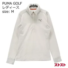 PUMA GOLF プーマゴルフ ハーフジップ 長袖Tシャツ ロゴ刺繍 ホワイト系 M [240001858433]#