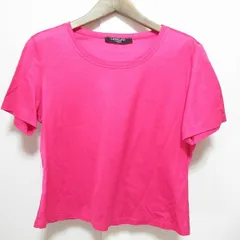 #spc レオナール LEONARD カットソー M ピンク クロップド丈 無地 半袖 Tシャツ レディース [684909]のサムネイル