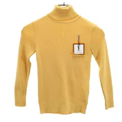 未使用 イヴサンローラン ウールブレンド 長袖 タートルネック セーター 130 イエロー系 YVES SAINT LAURENT ニット キッズ 古着 【231226】 メール便可