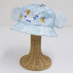 東京ディズニーリゾート スイスイサマー バケットハット USED美品 2022 ライトブルー 58cm ミッキー Disney X6679