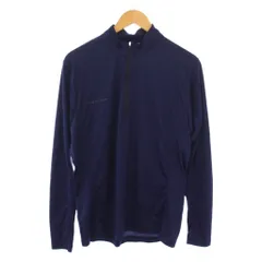 マムート MAMMUT Tシャツ カットソー 長袖 ハイネック ハーフジップ ロゴ XL ネイビー /BMのサムネイル