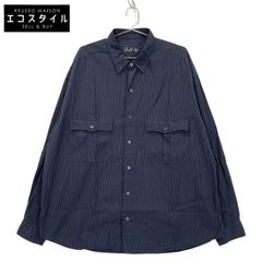 Porter Classic ポータークラシック PC-016-2757 NAVY ROLL UP PIN STRIPE SHIRT XL