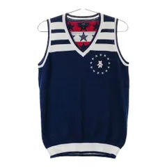 サイズ：M CALLAWAY キャロウェイ  Vネック ニットベスト ベア ボーダー 星柄 ネイビー系 [240101510955] ゴルフウェア レディース ストスト