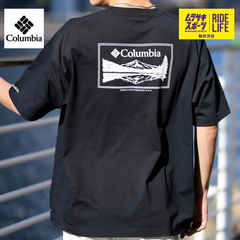 【ムラスポ公式】COLUMBIA コロンビア ムラサキスポーツ限定 Tシャツ UV生地でゆったりシルエット ブラック/ホワイト PM0941
