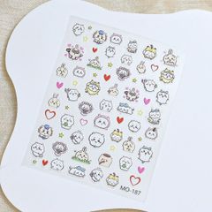 可愛いキャラクター ちいかわ ネイルシール 立体エンボス ネイルステッカー