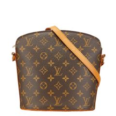ルイ ヴィトン モノグラム ドルーオ 斜め掛け ショルダーバッグ M51290 ブラウン PVC レザー レディース LOUIS VUITTON【205-17782】