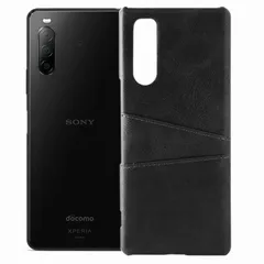 Xperia 10 II ケース SO-41A SOV43 エクスペリア10 マーク2  カード収納 レザー スマート ケース 【Color】 ブラックのサムネイル