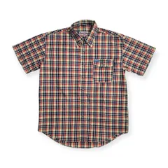 MIKI HOUSE ミキハウス メンズ チェック柄 半袖シャツ S /日本製/マルチ系