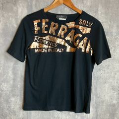 サルヴァトーレフェラガモ Tシャツ デカロゴ 箔プリント 黒 Sサイズ ★お値段交渉を受け付けます。
